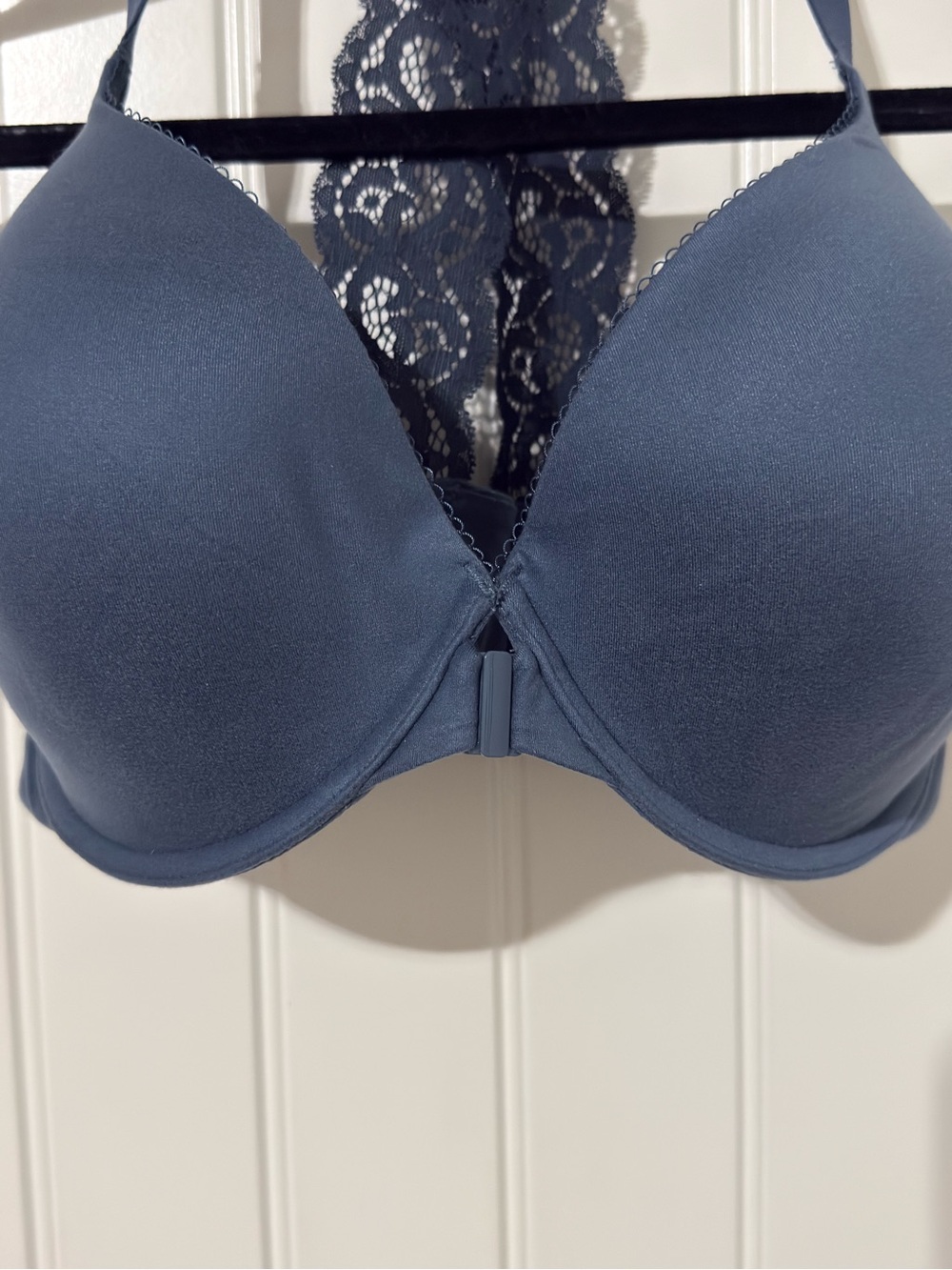 Victoria's Secret Demi Slate Blue Lace Racerback T-Shirt Bra - Picture 3 of 5